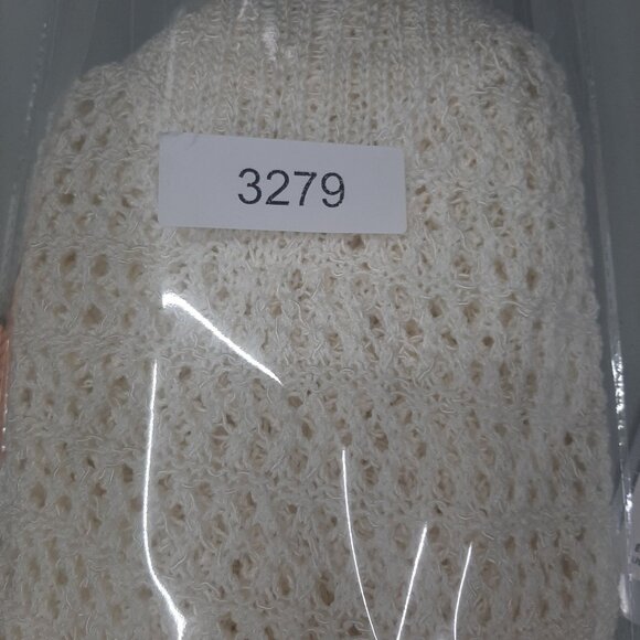 Willi Smith Womens Cream Open-Knit Pullover Sweater Size Medium boho beachy - Picture 7 of 7